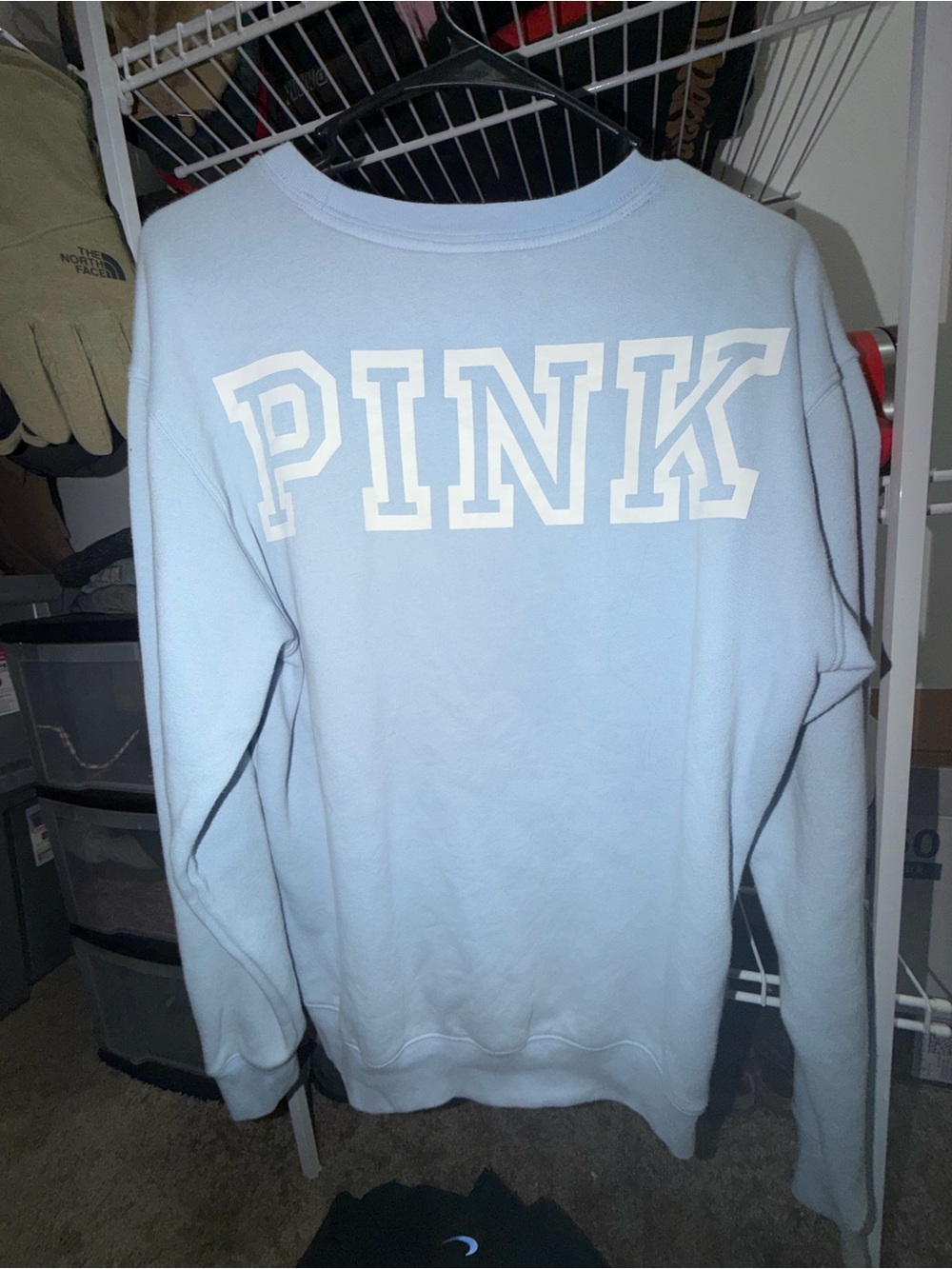 Victoria's Secret PINK Logo Sweatshirt in Blue Size XS